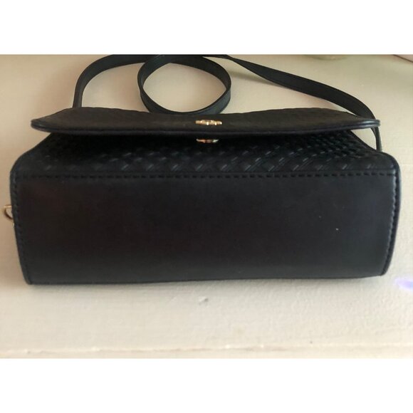 TORY BURCH Leather Quilted Diamond Black Crossbody Bag - Picture 7 of 11